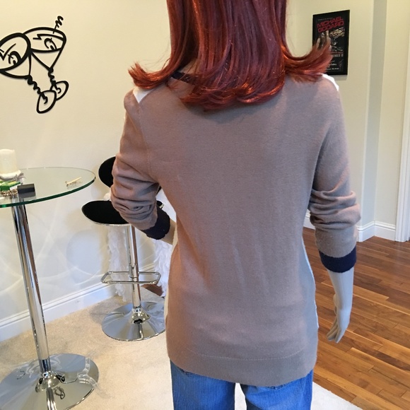 LOFT Tri-Color Block Light Weight Sweater - Picture 2 of 3